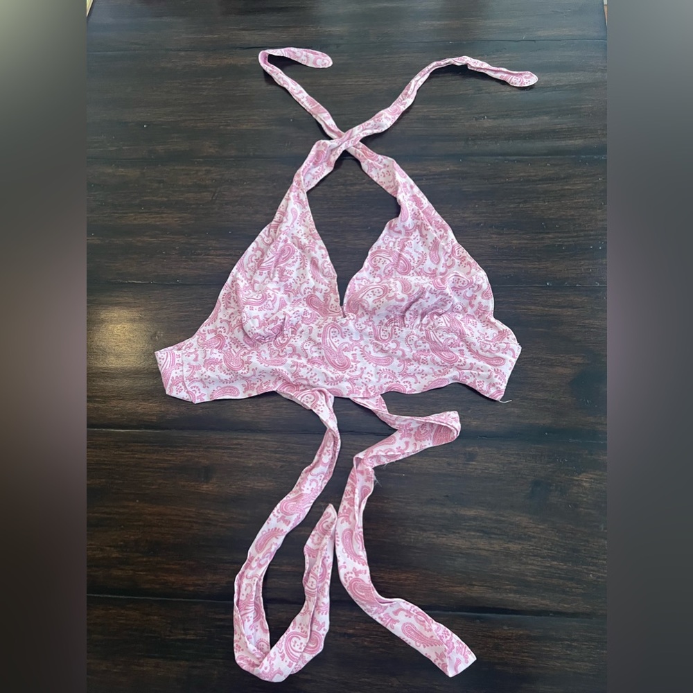 Isabelle’s Cabinet Paisley Pink Tie Top - size S